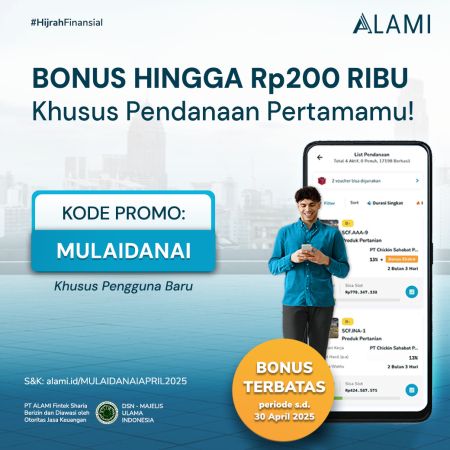 Dapat Bonus Rp200 Ribu dari ALAMI Syariah Saat Ajukan Pembiayaan Pertama
