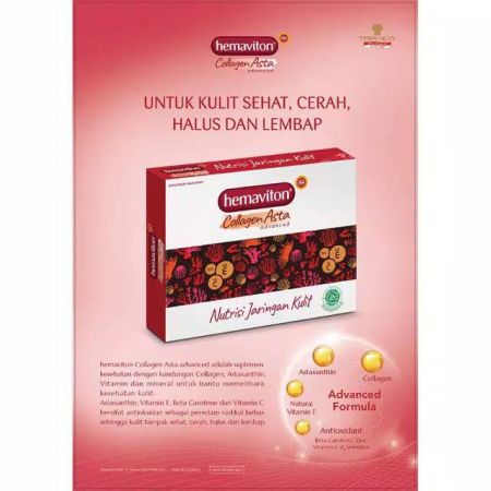 Hemaviton Collagen Asta-Advanced untuk Kulit Tetap Muda dan Kencang! Perawatan Antiaging dari Dalam yang Terbukti Efektif