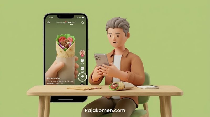 Cara Meningkatkan Share TikTok Kebab Baba Rafi Saat Video Belum Banyak Dibagikan