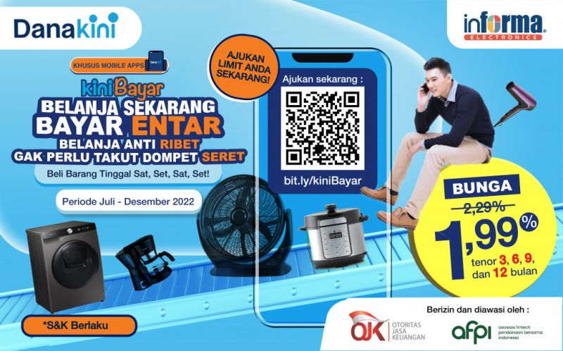 Belanja Elektronik di Toko Favorit Kini Bisa Cicilan Langsung Pakai Danakini