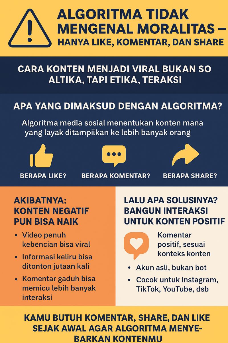 Algoritma Tidak Mengenal Moralitas, Hanya Like, Komentar, dan Share